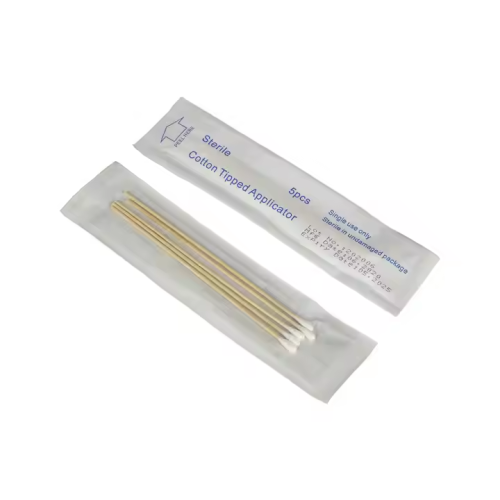 Sterile Wooden Applicator with Single Standard Cotton Tip - Image 2