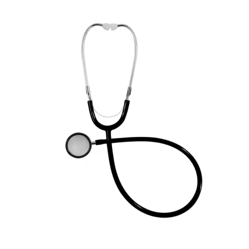 Single Head Stethoscope (silver chestpiece & colorful tubing+ colorful ring)