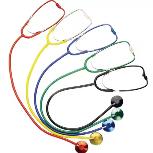 Single Head Stethoscope (silver chestpiece & colorful tubing)
