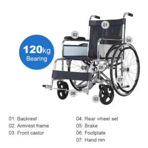 Deluxe Steel Manual Wheel Chair