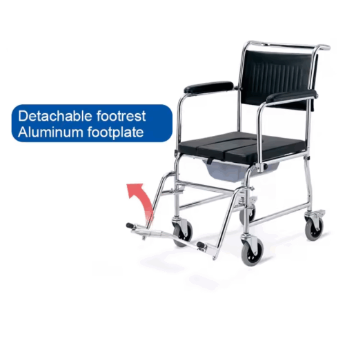 Steel Commode Wheel Chair - Image 2