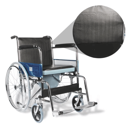 Steel Commode Wheel Chair - Image 2